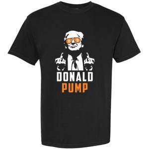 Donald Pump Bitcoin Funny Trump 2024 Crypto American Flag Garment-Dyed Heavyweight T-Shirt