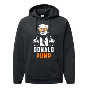 Donald Pump Bitcoin Funny Trump 2024 Crypto American Flag Performance Fleece Hoodie