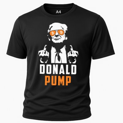 Donald Pump Bitcoin Funny Trump 2024 Crypto American Flag Performance Shirt