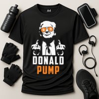 Donald Pump Bitcoin Funny Trump 2024 Crypto American Flag Cooling Performance Crew T-Shirt