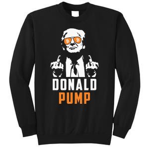 Donald Pump Bitcoin Funny Trump 2024 Crypto American Flag Sweatshirt