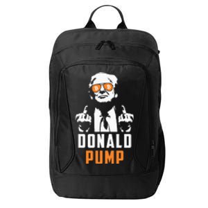 Donald Pump Bitcoin Funny Trump 2024 Crypto American Flag City Backpack