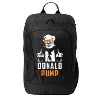 Donald Pump Bitcoin Funny Trump 2024 Crypto American Flag City Backpack