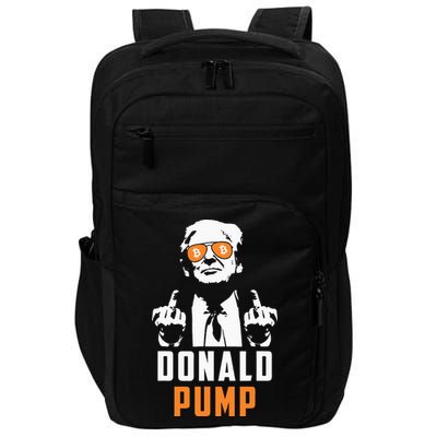 Donald Pump Bitcoin Funny Trump 2024 Crypto American Flag Impact Tech Backpack