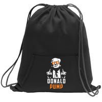 Donald Pump Bitcoin Funny Trump 2024 Crypto American Flag Sweatshirt Cinch Pack Bag