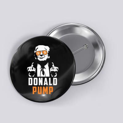 Donald Pump Bitcoin Funny Trump 2024 Crypto American Flag Button
