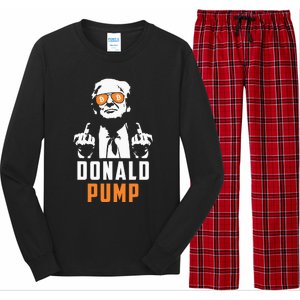 Donald Pump Bitcoin Funny Trump 2024 Crypto American Flag Long Sleeve Pajama Set