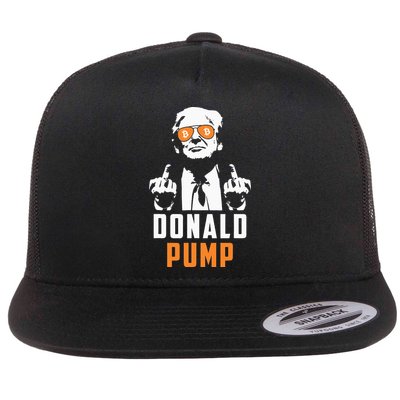 Donald Pump Bitcoin Funny Trump 2024 Crypto American Flag Flatbill Hat