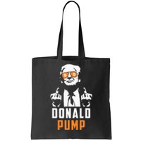 Donald Pump Bitcoin Funny Trump 2024 Crypto American Flag Tote Bag