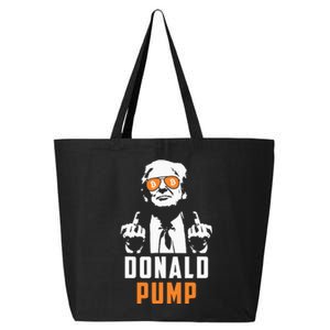 Donald Pump Bitcoin Funny Trump 2024 Crypto American Flag 25L Jumbo Tote