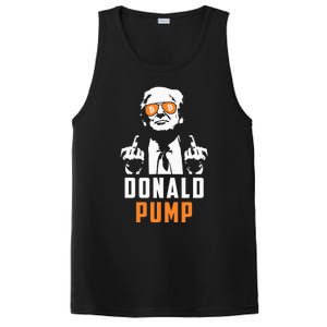 Donald Pump Bitcoin Funny Trump 2024 Crypto American Flag PosiCharge Competitor Tank