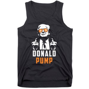 Donald Pump Bitcoin Funny Trump 2024 Crypto American Flag Tank Top