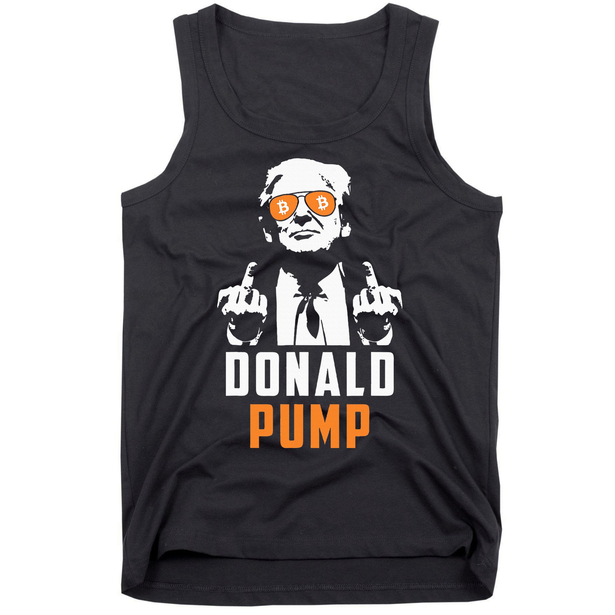 Donald Pump Bitcoin Funny Trump 2024 Crypto American Flag Tank Top