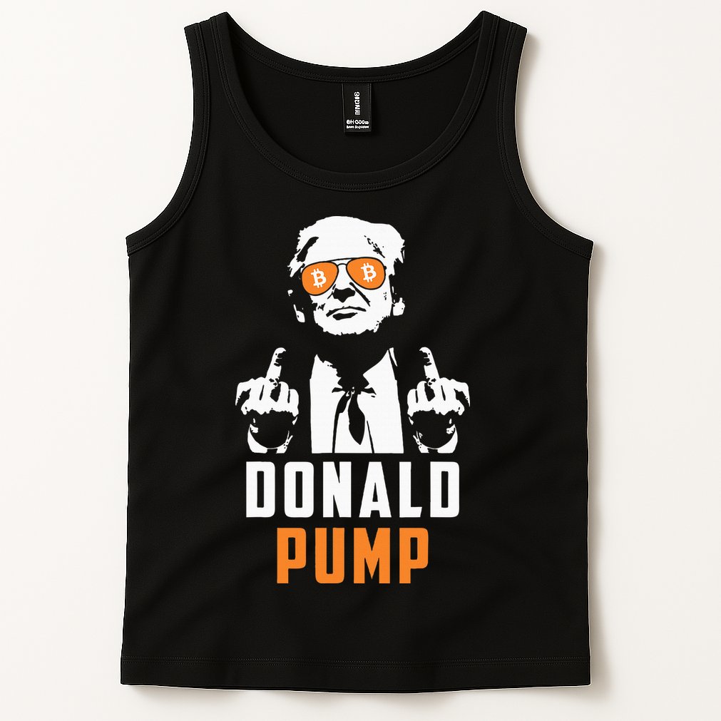 Donald Pump Bitcoin Funny Trump 2024 Crypto American Flag Tank Top