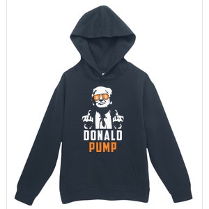 Donald Pump Bitcoin Funny Trump 2024 Crypto American Flag Urban Pullover Hoodie