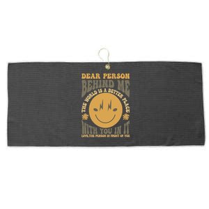 Dear Person Behind Me Large Microfiber Waffle Golf Towel