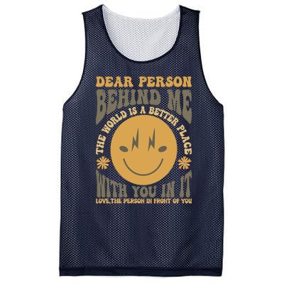 Dear Person Behind Me Mesh Reversible Basketball Jersey Tank