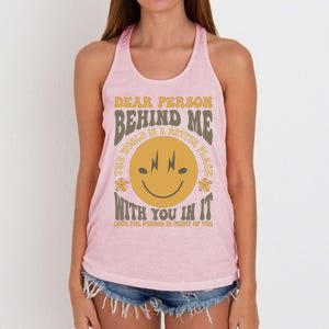 Dear Person Behind Me Women's Knotted Racerback Tank