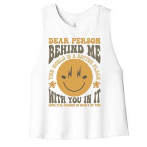 Dear Person Behind Me Women's Racerback Cropped Tank