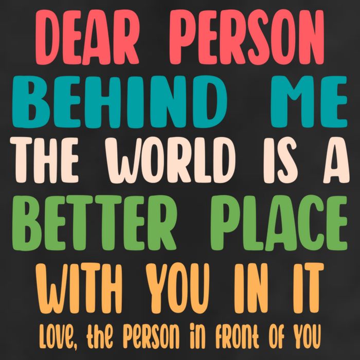 Dear Person Behind Me The World Is A Better Place With You Gift Microfiber Hand Towel
