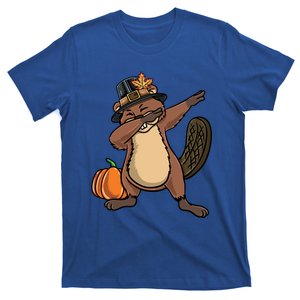 Dabbing Pilgrim Beaver Thanksgiving Meaningful Gift T-Shirt