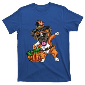 Dabbing Pilgrim Boxer Thanksgiving Gift T-Shirt