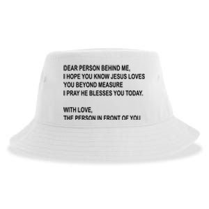 Dear Person Behind Me I Hope You Know Jesus Loves You Quote Sustainable Bucket Hat