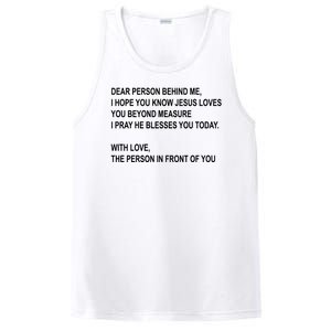 Dear Person Behind Me I Hope You Know Jesus Loves You Quote PosiCharge Competitor Tank