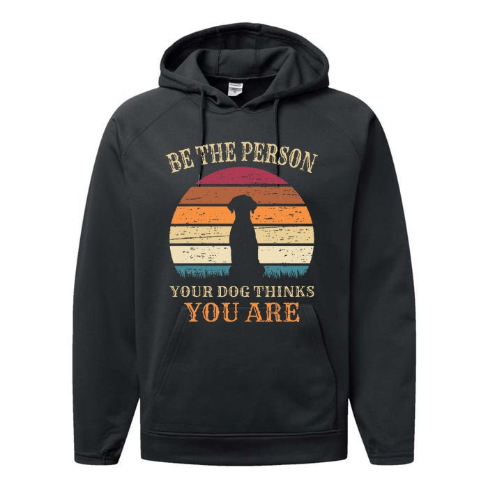 Dog People Be The Person Your Dog Thinks You Are Dog Performance Fleece Hoodie