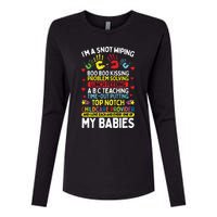 Daycare Provider Boo Boo Kissing Care Childcare Teacher Womens Cotton Relaxed Long Sleeve T-Shirt