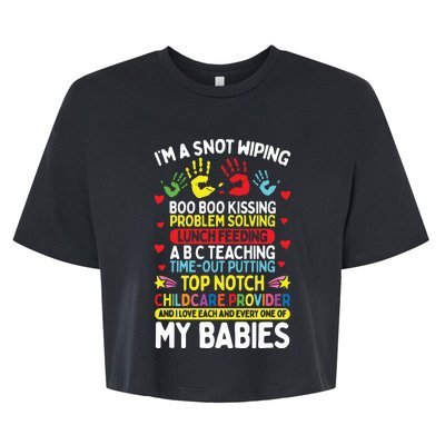 Daycare Provider Boo Boo Kissing Care Childcare Teacher Bella+Canvas Jersey Crop Tee