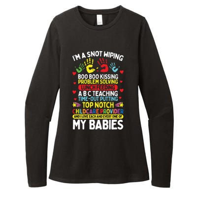 Daycare Provider Boo Boo Kissing Care Childcare Teacher Womens CVC Long Sleeve Shirt