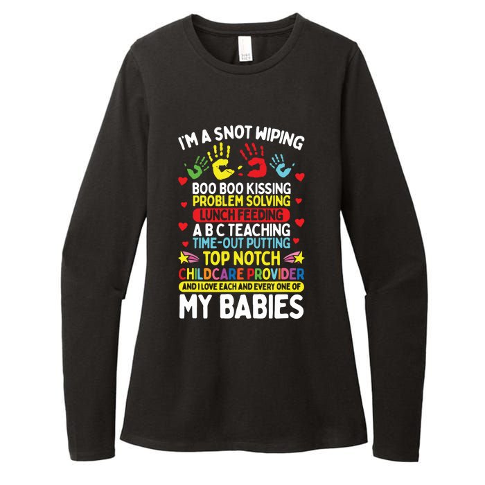 Daycare Provider Boo Boo Kissing Care Childcare Teacher Womens CVC Long Sleeve Shirt