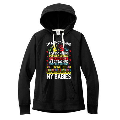 Daycare Provider Boo Boo Kissing Care Childcare Teacher Women's Fleece Hoodie