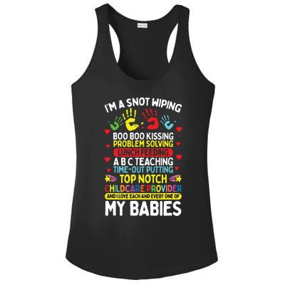 Daycare Provider Boo Boo Kissing Care Childcare Teacher Ladies PosiCharge Competitor Racerback Tank