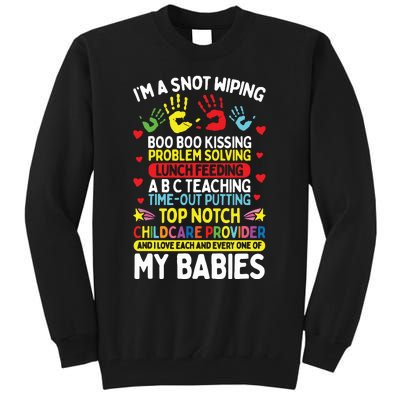 Daycare Provider Boo Boo Kissing Care Childcare Teacher Tall Sweatshirt