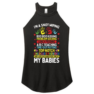 Daycare Provider Boo Boo Kissing Care Childcare Teacher Women's Perfect Tri Rocker Tank