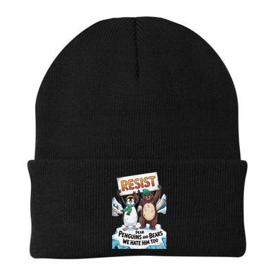 DEAR PENGUINS BEARS WE HATE HIM TOO NO TARIFFS RESIST Beanie