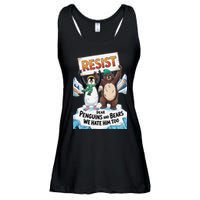 DEAR PENGUINS BEARS WE HATE HIM TOO NO TARIFFS RESIST Ladies Essential Flowy Tank