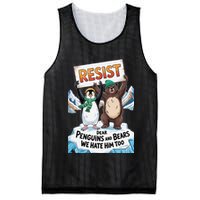 DEAR PENGUINS BEARS WE HATE HIM TOO NO TARIFFS RESIST Mesh Reversible Basketball Jersey Tank