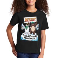 DEAR PENGUINS BEARS WE HATE HIM TOO NO TARIFFS RESIST Kids T-Shirt