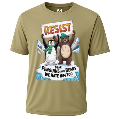 DEAR PENGUINS BEARS WE HATE HIM TOO NO TARIFFS RESIST Performance Shirt