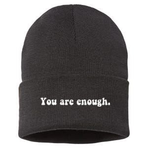 Dear Person Behind Me You Are Enough Love Awareness Peace Sustainable Knit Beanie