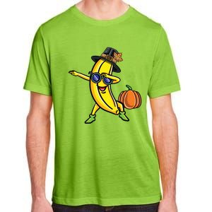 Dabbing Pilgrim Banana Thanksgiving Cute Gift Adult ChromaSoft Performance T-Shirt