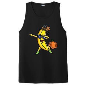 Dabbing Pilgrim Banana Thanksgiving Cute Gift PosiCharge Competitor Tank