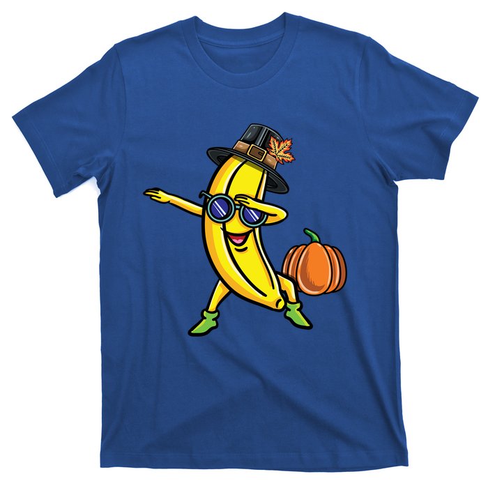 Dabbing Pilgrim Banana Thanksgiving Cute Gift T-Shirt