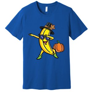 Dabbing Pilgrim Banana Thanksgiving Cute Gift Premium T-Shirt