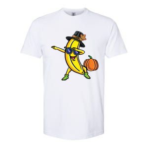 Dabbing Pilgrim Banana Thanksgiving Cute Gift Softstyle CVC T-Shirt