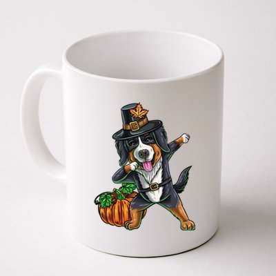 Dabbing Pilgrim Bernese Mountain Dog Thanksgiving Gift Coffee Mug