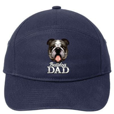 Dog Papa Bulldog Dad Gifts English Bulldog Gifts 7-Panel Snapback Hat